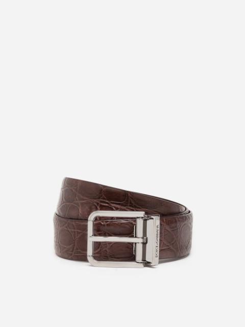 Crocodile nappa belt