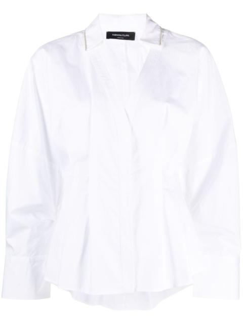 pleated cotton shirt