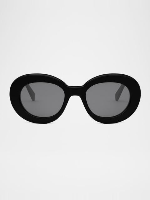 Men's Triomphe Acetate Round Sunglasses