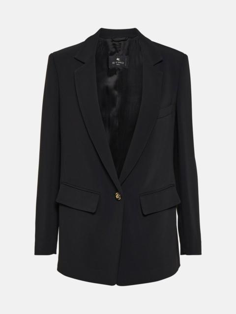 Single-breasted cady blazer