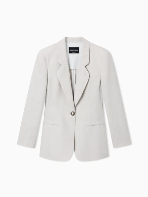 SINGLE-BREASTED LINEN JACKET