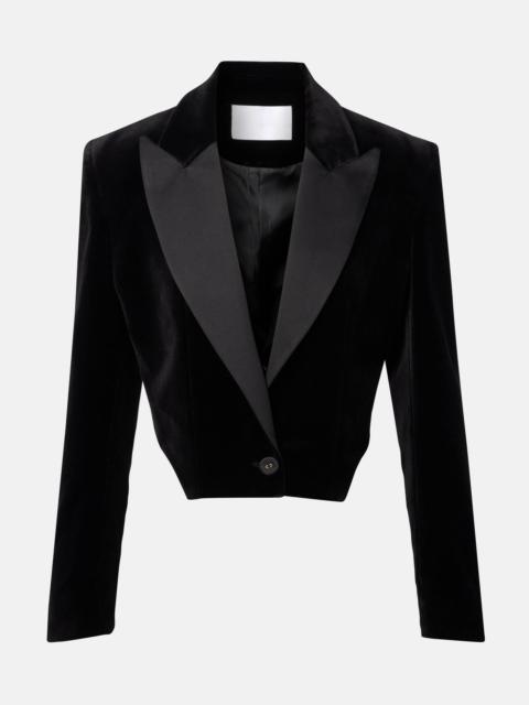 Cotton velvet blazer