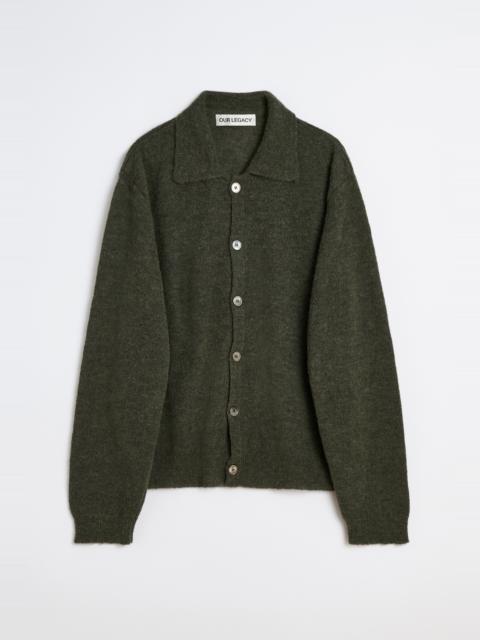 Evening Polo Moss Green Fuzzy Alpaca