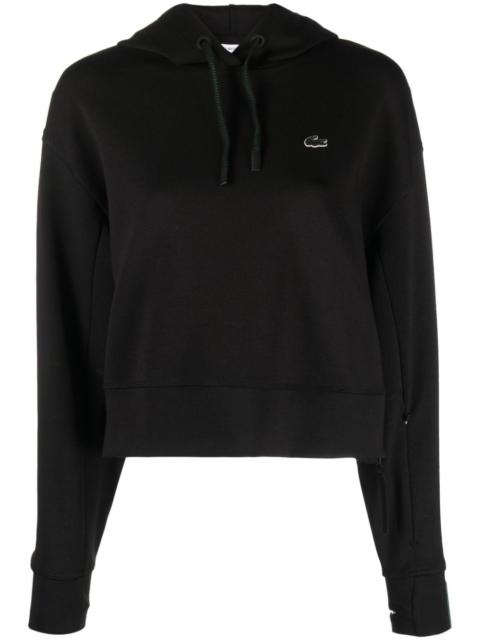 embroidered-logo thumb-slot hoodie