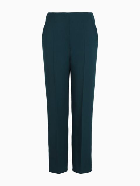 Straight trousers in stretch virgin wool
