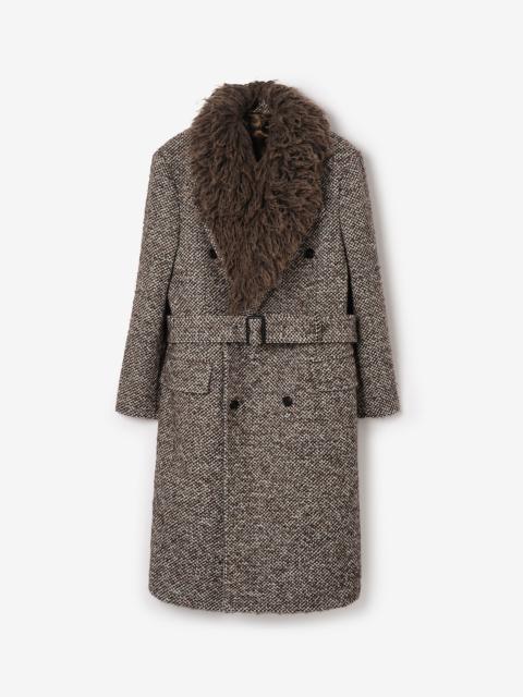 Wool Mohair Blend Tailored Coat
