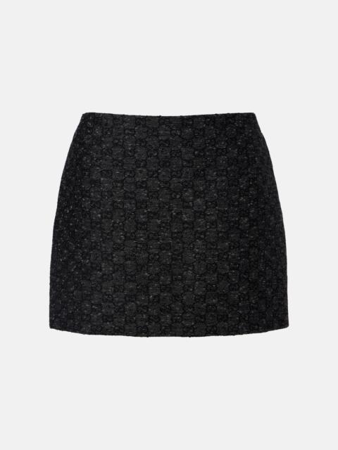 GG wool-blend miniskirt