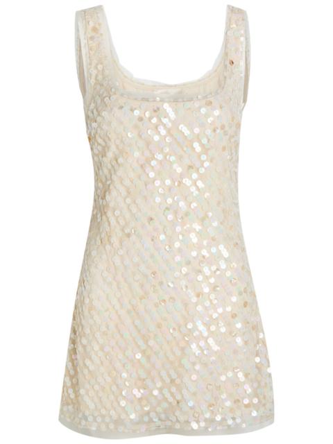 Loveshackfancy Calise Sequin-embellished Tulle Mini Dress