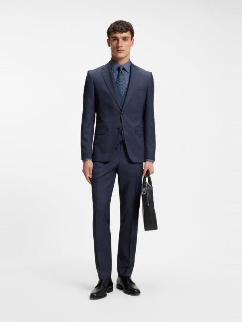 THREE-PIECE SLIM-FIT SUIT IN VIRGIN-WOOL SERGE