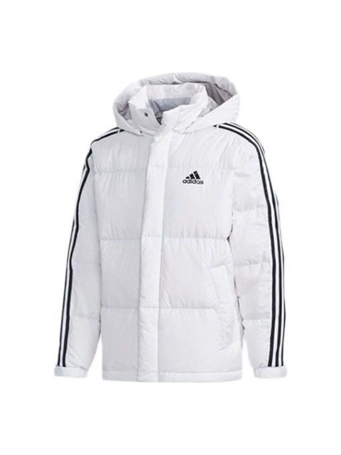 adidas 3ST Puff Down Outdoor protection against cold Stay Warm hooded down Jacket White EH3971