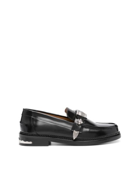 buckle-detail leather loafers