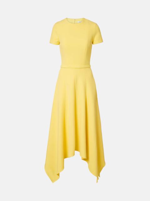 Okimi asymmetric crêpe midi dress