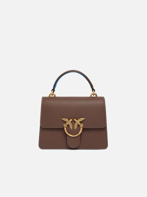 MINI LOVE BAG TOP HANDLE LIGHT HANDBAG IN FULL-GRAIN LEATHER