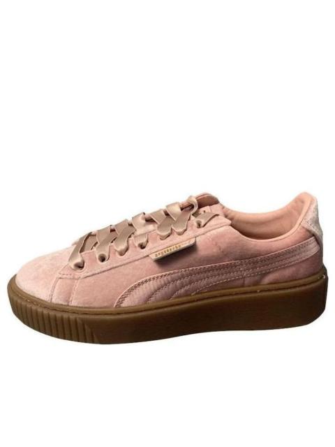 (WMNS) PUMA Suede Platform Pink Skateboarding Shoes Pink 366721-02