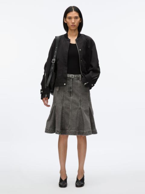 Zip Cocoon Back Bomber Jacket