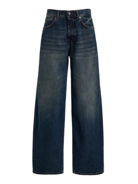 Bethany Rigid Low-Rise Wide-Leg Jeans dark wash