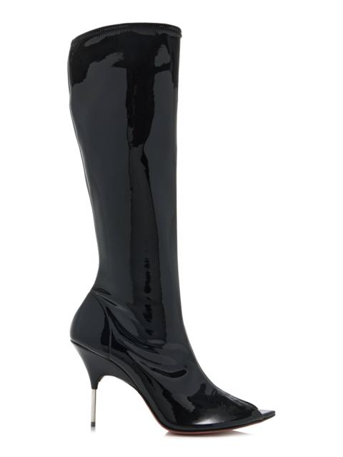 Bruna Latex Knee Boots black