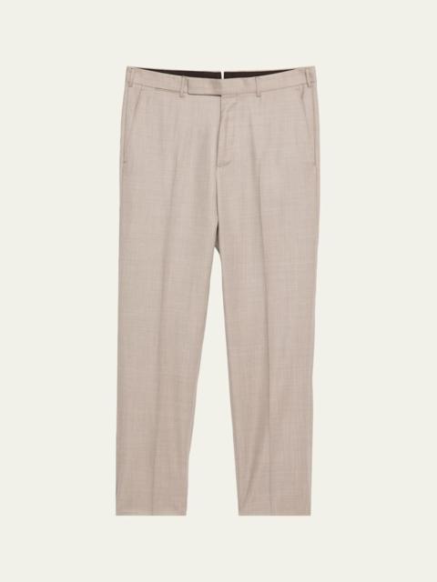 Men's Cavalry Twill Sharkskin Flat-Front Trousers