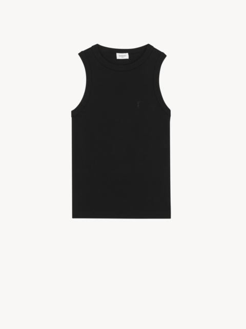 CASSANDRE TANK TOP IN RIBBED COTTON JERSEY