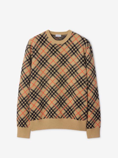 Check Cashmere Sweater