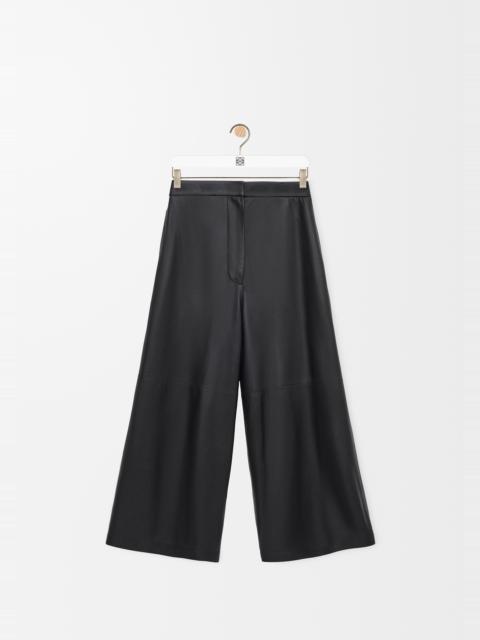 Cropped trousers in nappa lambskin