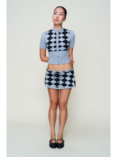 THE SWEET ARGYLE WOOL CARDIGAN