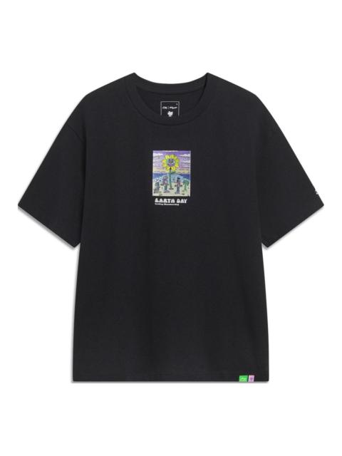 Li-Ning x Steven Harrington Graphic T-shirt 'Black' AHST093-3