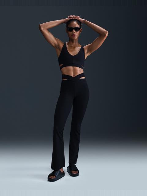 Nike Zenvy Rib Women's Gentle-Support High-Waisted Flared Leggings