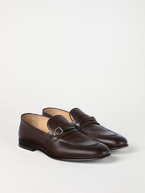 Soft waxed calfskin loafers with bit detail