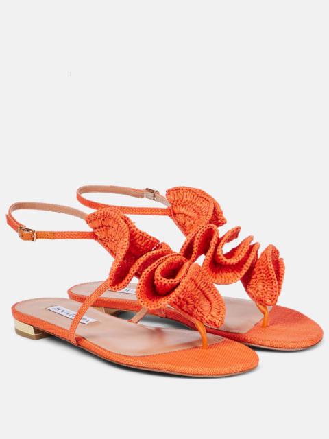 Noches Tropicales raffia thong sandals