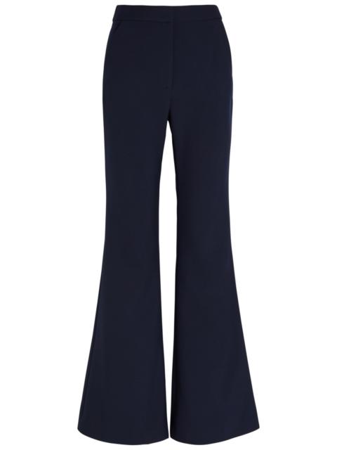 Veronica Beard Arden Flared-leg Jersey Trousers