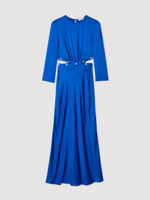 SATIN-FINISH MAXI DRESS