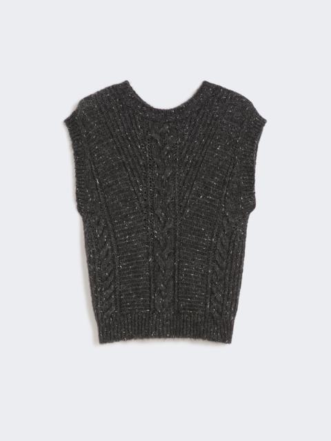 TAFFY Alpaca and lurex gilet