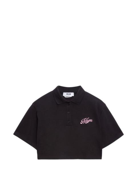 logo crop polo top