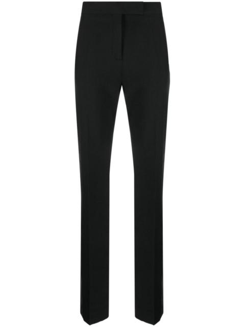straight-leg silk-blend trousers