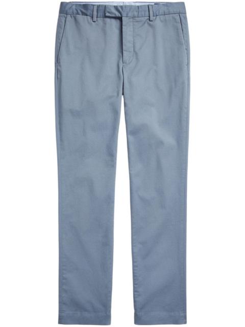 logo-tag twill straight-leg trousers