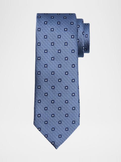 Men's Geometric Jacquard Silk Tie