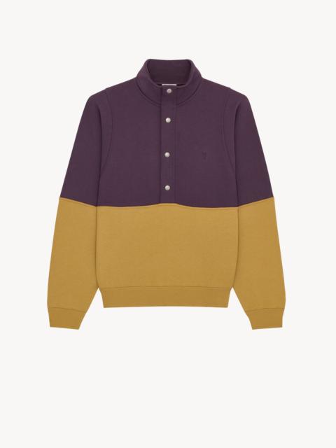 SAINT LAURENT HALF-SNAP SWEATSHIRT