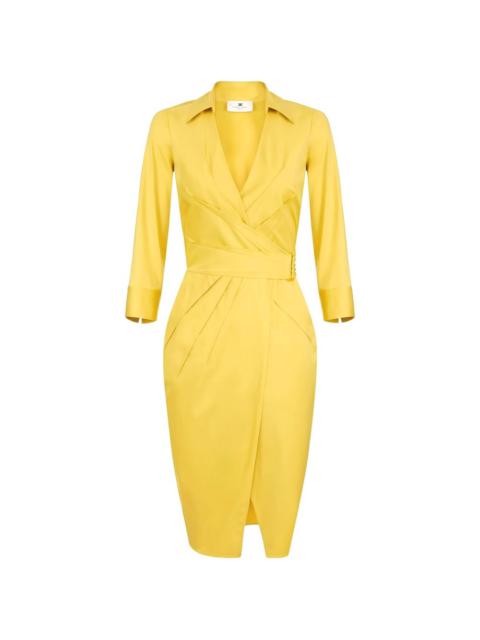 wraparound midi dress