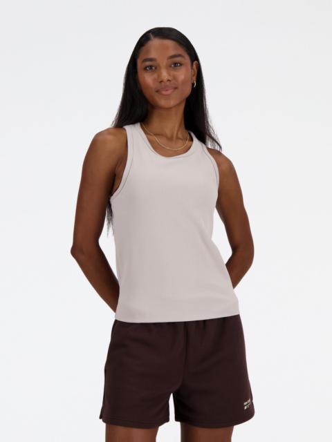 Linear Heritage Rib Knit Racer Tank