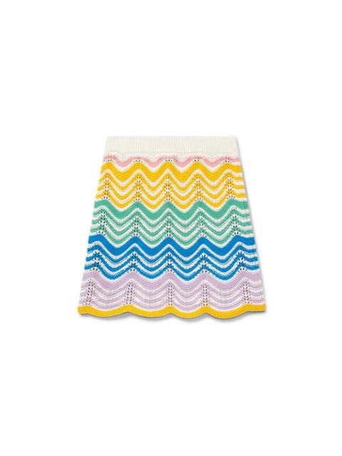 Gradient Wave Crochet Skirt