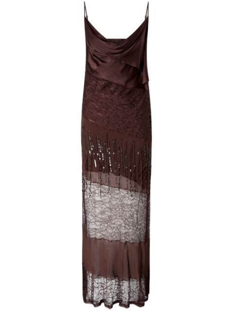 panelled maxi dress