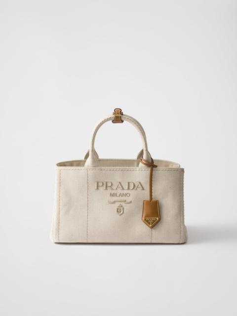 Large linen blend handbag