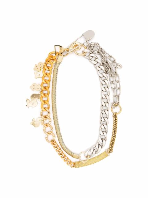 dollar multi chain necklace