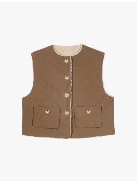 Reversible Sleeveless Puffer Jacket