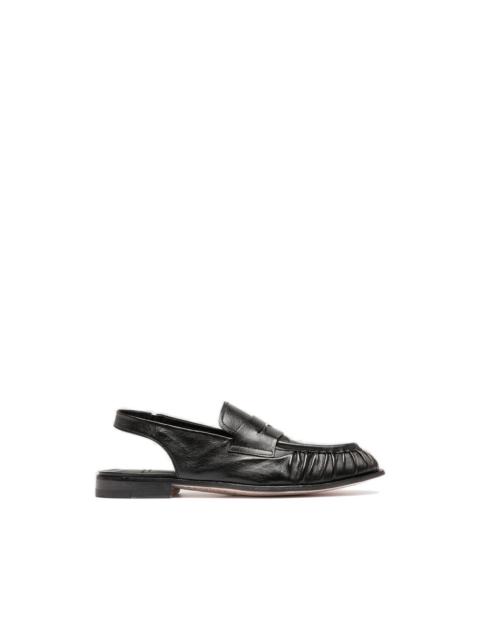Solitude 102 ruched leather loafers