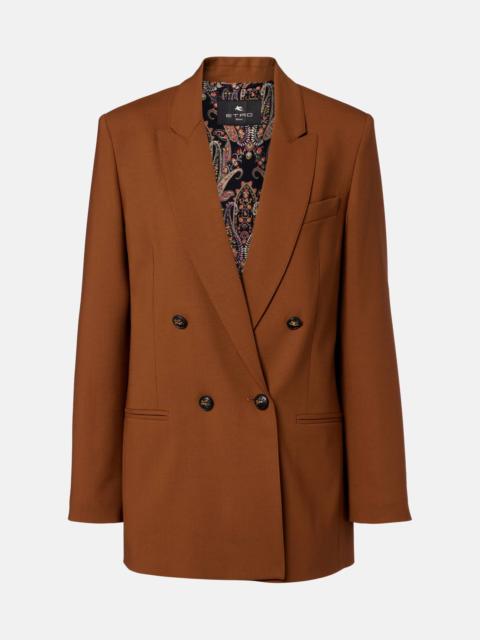 Double-breasted wool blazer