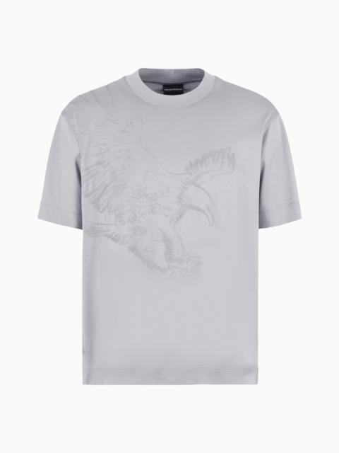 ASV LYOCELL-BLEND JERSEY T-SHIRT WITH OVERSIZED EAGLE EMBROIDERY AND PRINT