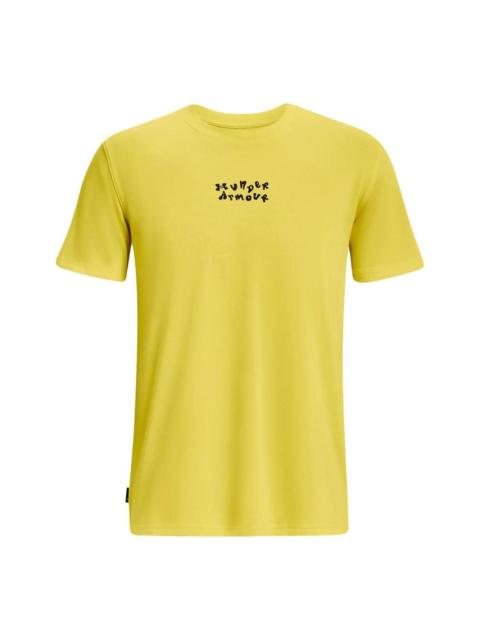 Under Armour Checkered Heavyweight T-shirt 'Yellow' 1376837-799