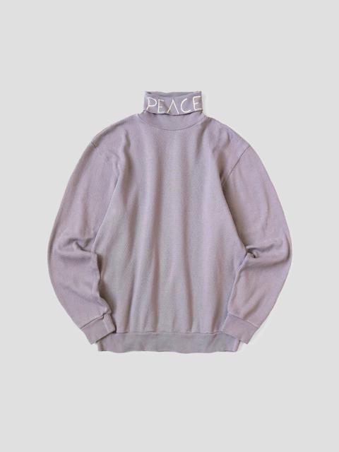 WAFFLE JERSEY TURTLE NECK L/S T-SHIRTS (PEACE)